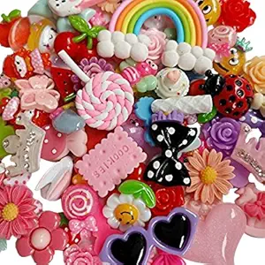 Chenkou Craft 50pcs Lots Mix Assort Easter DIY Flatbacks Resin Flat Back Scrapbooking No Hole Not for Croc