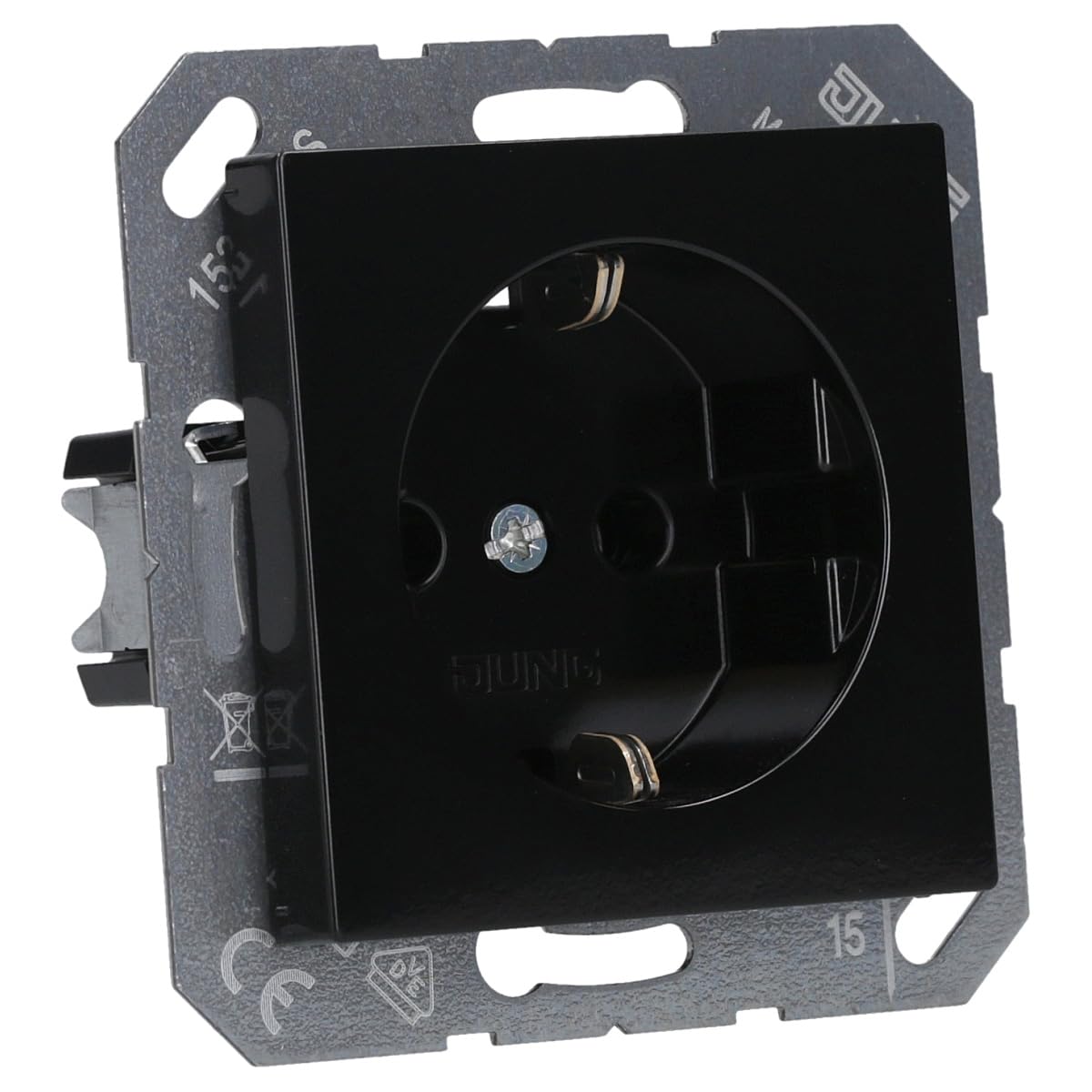 Jung 1520 SW Schuko Socket 16 A 250 V Series A Black 250 V