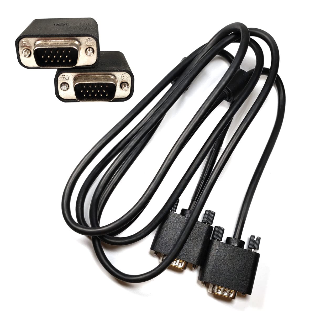 Video Cable 1.5m/5 Feet VGA to VGA Male Connector VGA Cable Adapter for Computer PC Laptop Monitor Screen Projector VGA Port