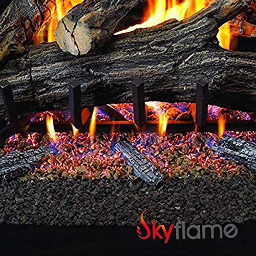 Skyflame Glowing Embers Rock Wool for Vent Free and Vented Gas Fireplaces Fake Coals for Use