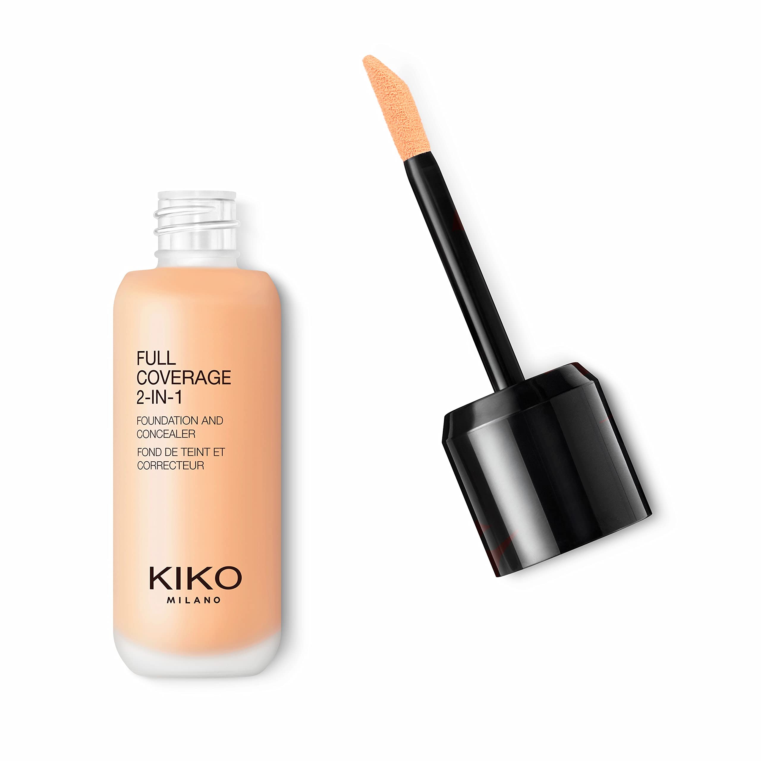 KIKO Milano Full Coverage 2-In-1 Foundation & Concealer 15 - Wb 25 | 2 in 1 foundation and concealer, superior coverage โ image 1
