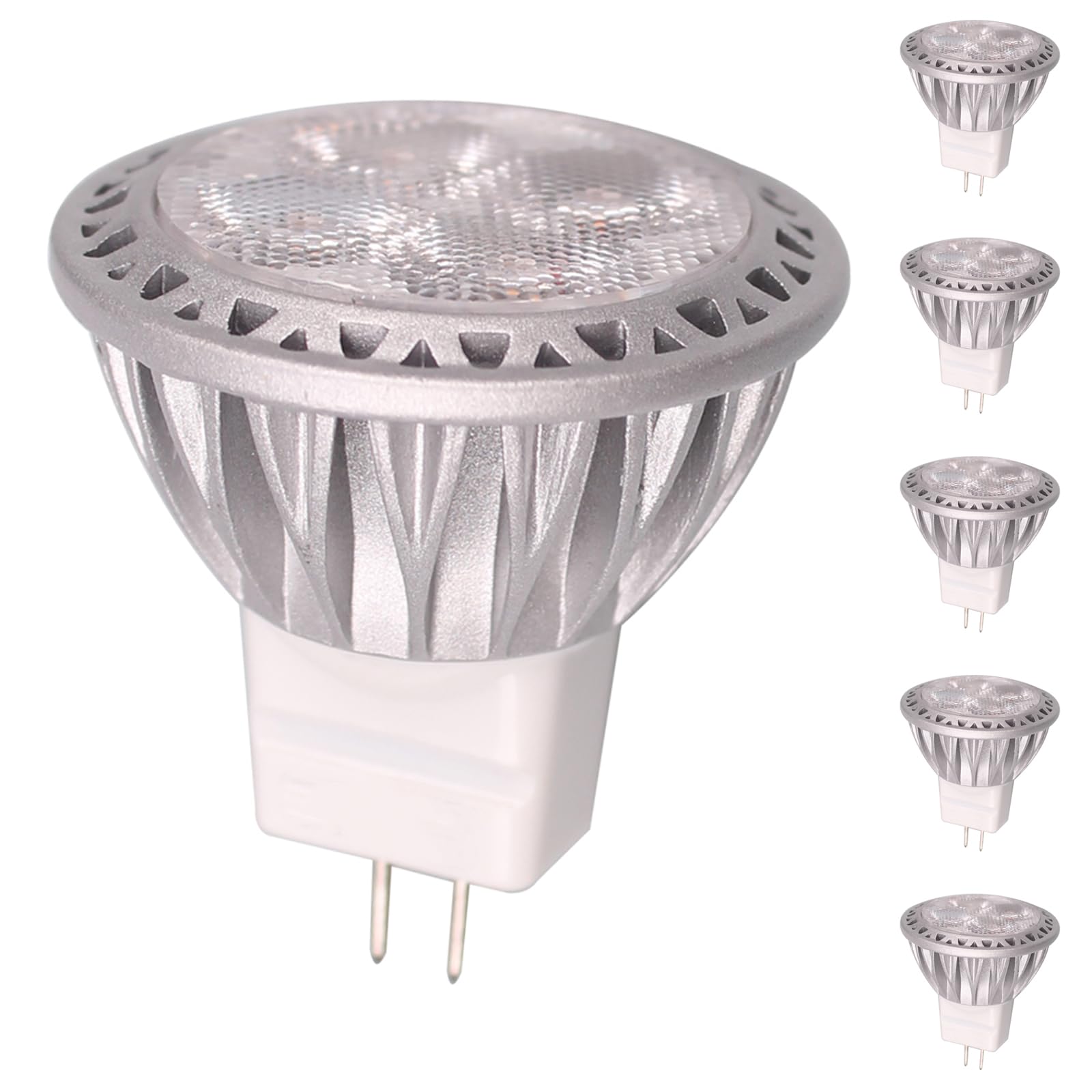 MR11 LED Bulbs Cool White GU4 Spot Light Bulb 6 Pack,12V 3W 6000K MR11 LED Bulb 2Pin 35W Halogen Equivalent 250Lm 30° Beam Angle Lamp,Not-Dimmable Bulb for Landscape Recessed and Track Lighting