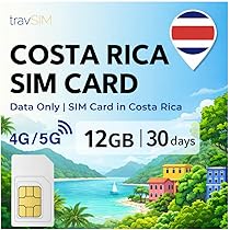 ALLEEN Costa Rica Data Simkaart 30 dagenl10GB hoge snelheid tot 5G internetdata lGratis roamen in El Salvador, Guatemala, Nicaragua en Panama|GEEN activering of ID-authenticatie nodig