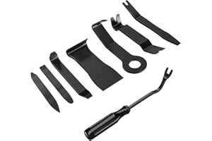 GOOACC 8PCS Auto Trim Scratch Removal Tool Car Audio Dash Panel Window Molding Fastener Remover Tool Kit-Black