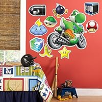 BirthdayExpress Mario Kart Wii Room Decor - Yoshi Giant Wall Decal