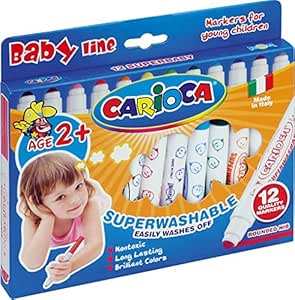 Carioca - Caja de 12 rotuladores Super Baby (42249): Amazon.es: Oficina y papelería