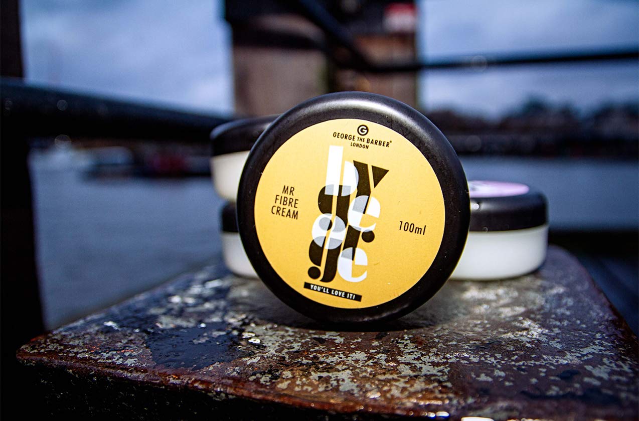George the Barber, Mr Fibre Cream, Men's Styling and Nurturing Hair Cream Enriched in Jojoba and Argan Oils Combined with Beewax