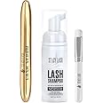 STACY LASH Lash Shampoo 50ml+ Eyelash Growth Serum Eye Makeup Remover + Lash Serum for Eyelash Growth and Thickness/Lash Cleaning Kit of Lash Cleanser + Brush & Eyelash Serum to Grow Lashes