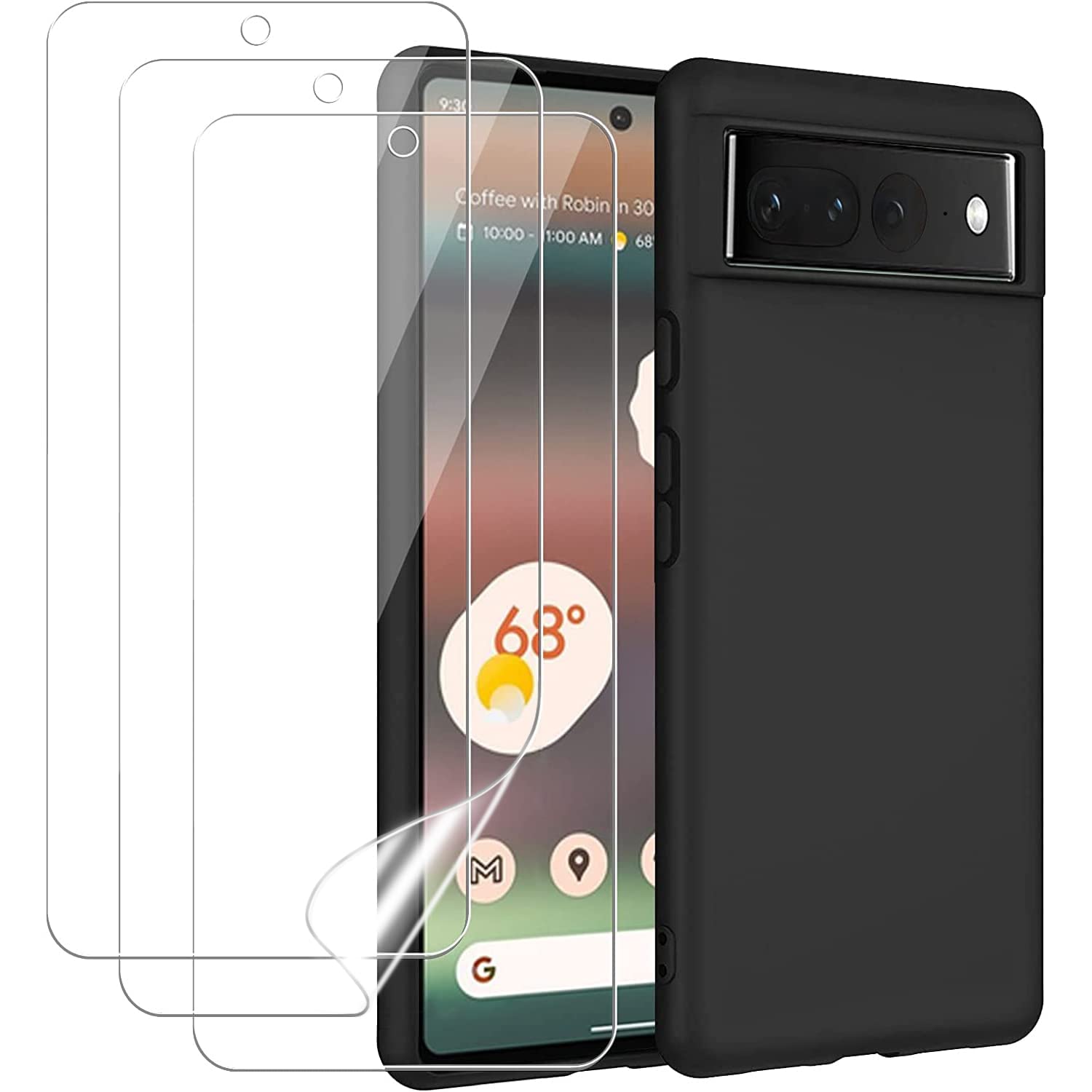 UEEBAI Screen Protector for Google Pixel 7a 5G, [3 Packs ] [Full Coverage] [Soft] HD Clear Film [Case Friendly] Anti-Bubble Touch Sensitive Easy Install Anti Scratch Protective Screen -HD transparent