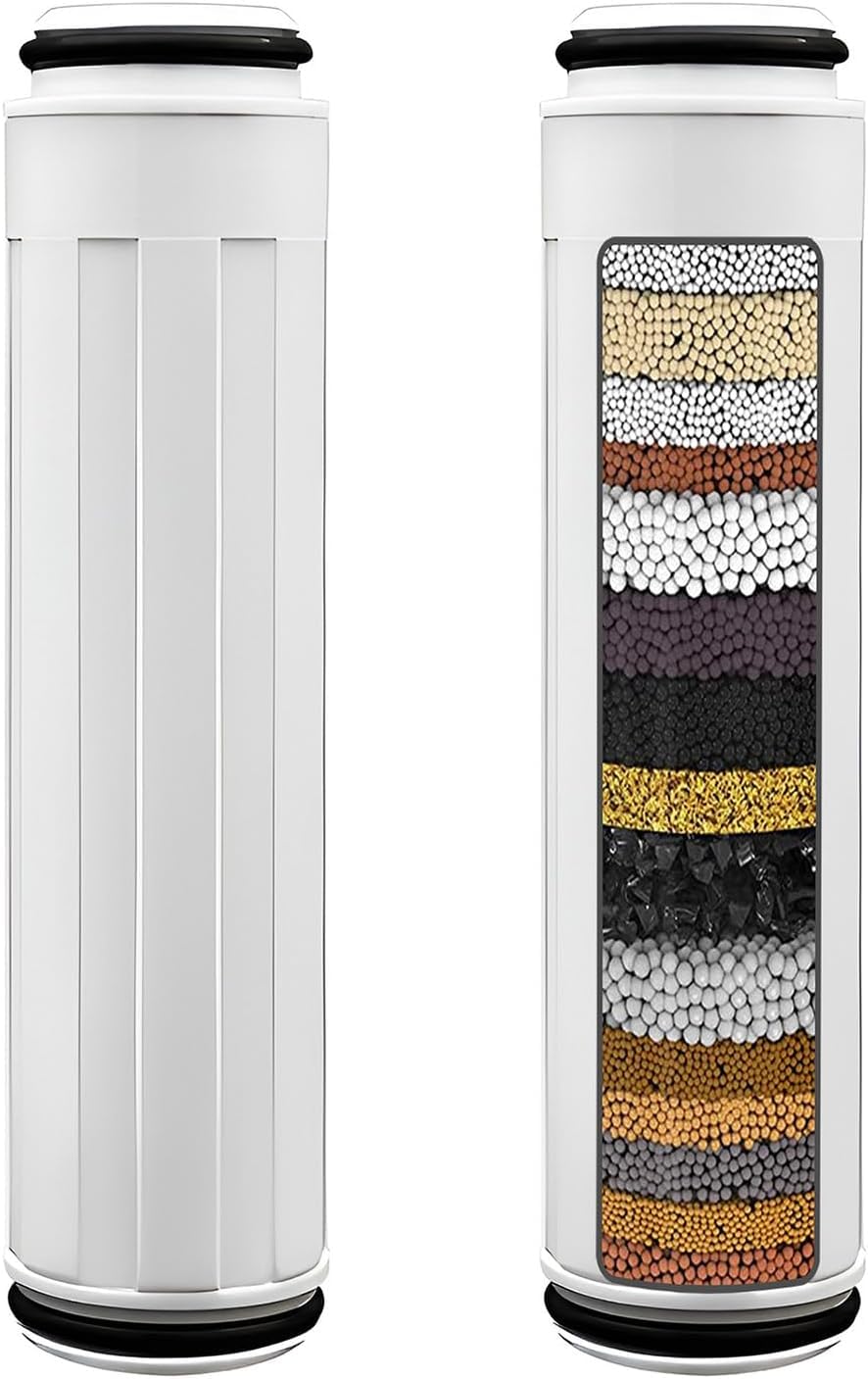 sieloonger Shower Filter Compatible with FEELSO Shower Head Filter System for Hard Water,Replacement Shower Filter for Shower Head,Pack of 2