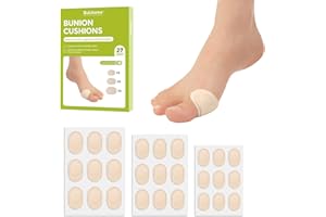 Bukihome Bunion Cushions Pain Relief Bunion Pads to Wear in Shoes - Strong Adhesion & Waterproof,Moleskin Guards Protect Feet for Men and Women, Prevents Friction and Pressure,Beige(27 Count)