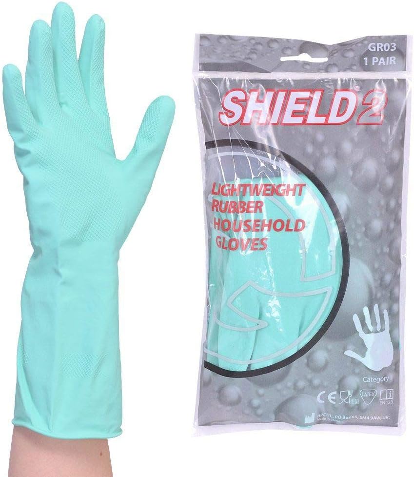 Household Green Rubber Gloves Small Amazon.co.uk Health & Personal Care