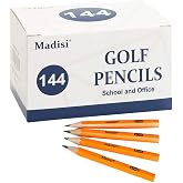 Madisi Golf #2 HB Half Pencils Bulk, 3.5" Mini Pre-Sharpened, 144 Count | Short Pencils, Small Pencils for Kids