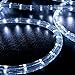 WYZworks 288LEDs, 25ft LED 3/8” Cool White Rope Light, Connectable Outdoor Permanent Waterproof Accent Exterior Lighting, Flexible Clear PVC, ETL Certified, Holiday, Backyard Patio, Home, Decor