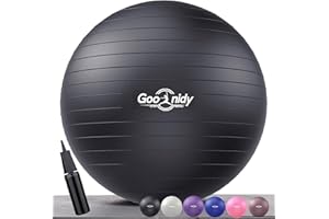 Soft Exercise Ball, Anti-Burst Pilates Yoga Ball Chair Supports 2200lb, Workout Equipment w/Pump for Women Pregnancy, Medicin