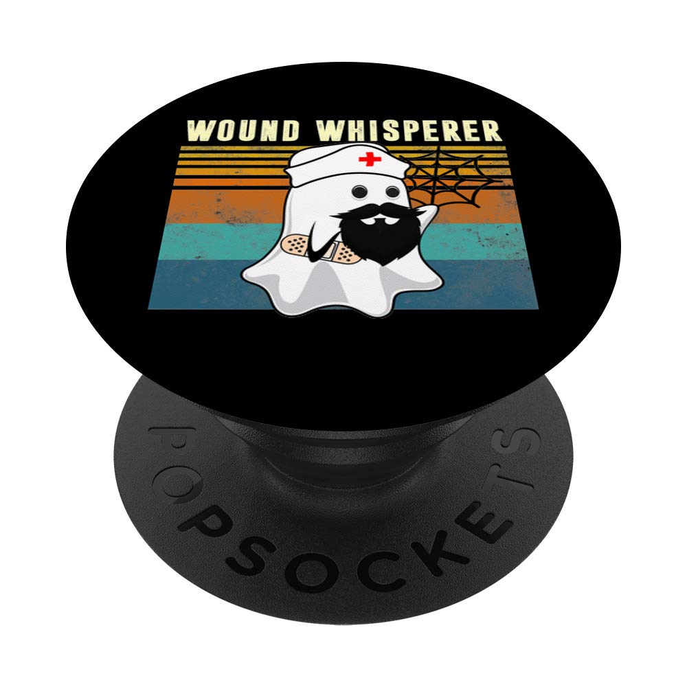 Ghost Nurse Wound Whisperer Costume Retro Halloween Gifts PopSockets Grip and Stand for Phones and Tablets