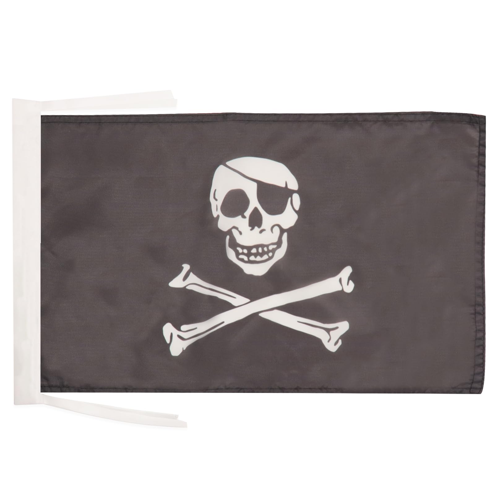 AZ FLAG - Pirate Regular Flag - 18'' x 12'' - 100% Polyester Pirates Small Banner with Two Cords - Fade Resistant - Vivid Colors - 18x12 in - 45x30 Cm
