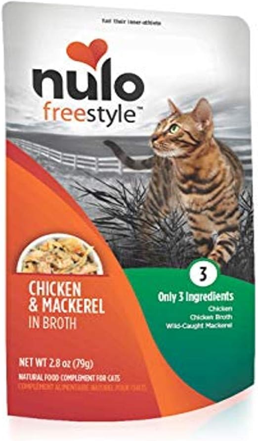 Nulo Freestyle Wet Cat Food, Chicken & Mackerel in Broth