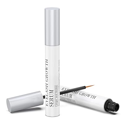 Natural Eyelash Growth Enhancer &amp; Brow Serum for Long, Luscious Lashes and Eyebrows - German Formula for Safe &amp; Rapid Growth