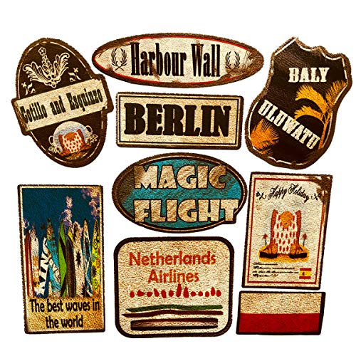 36PCS Large Vintage Beach Surfing Sign Stickers Waterproof Laptop Stickers Car Bicycle Suitcase Computer Water Bottle Mobile Phone Stickers Decals (Retro Sandbeach 36)