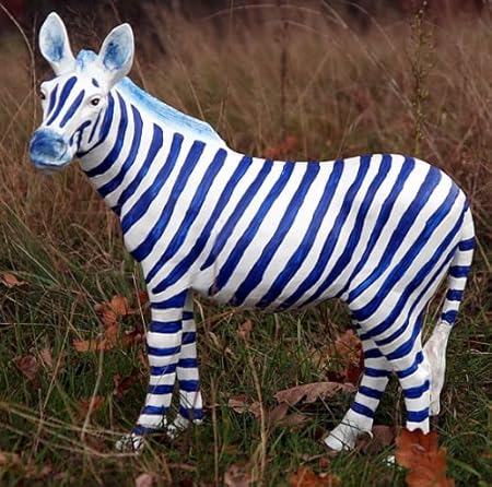 Amazon.de: Wunderschönes, blaues Zebra Deko für Innen & Außen