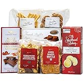 PETER & PAUL'S GIFTS Canadian Snacks Gift Basket with French Truffles, Maple Crunch Bar, Shortbread Cookies, Oven Baked Britt