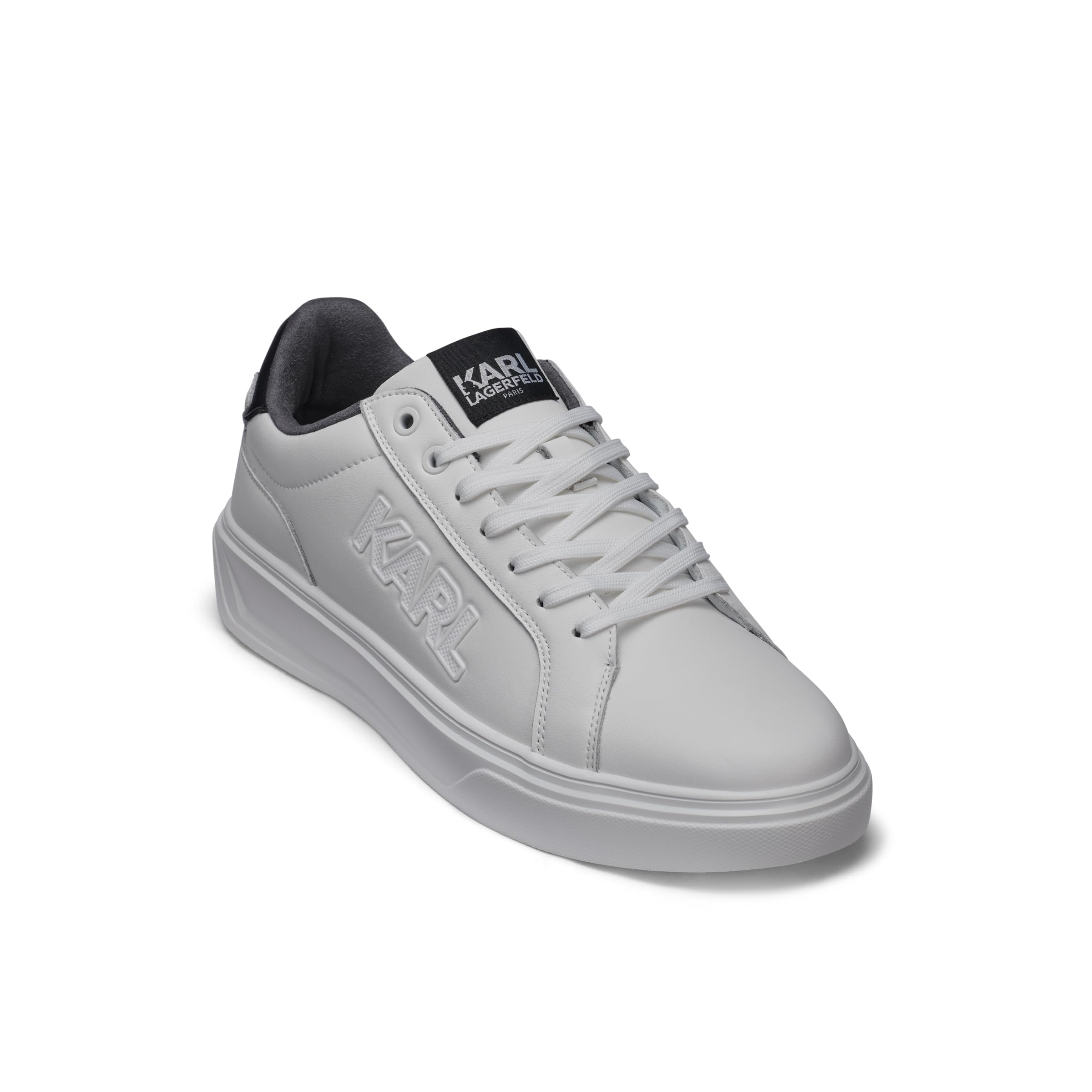 KARL LAGERFELD Paris Men’s Sneaker, White, 11.5