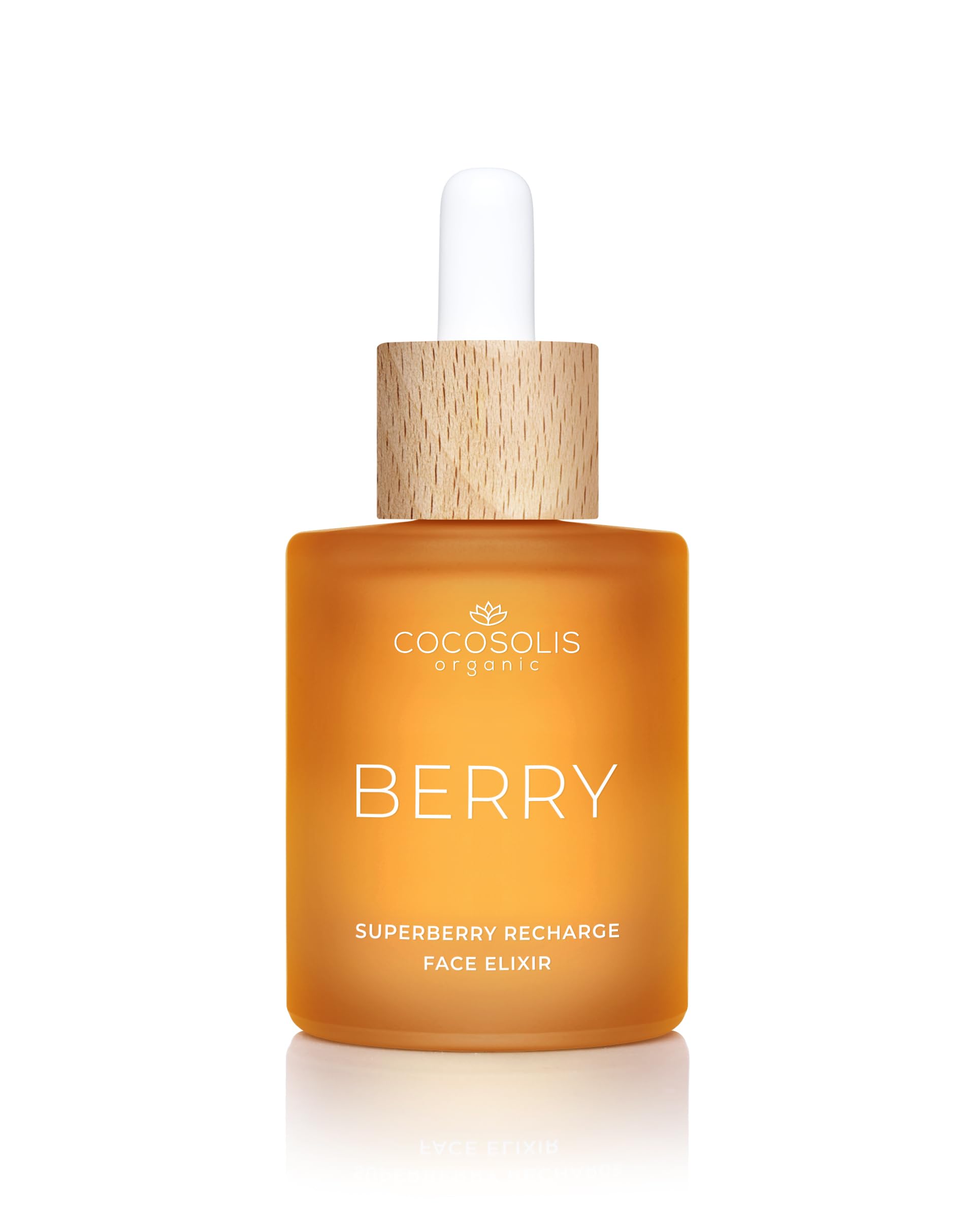 COCOSOLIS BERRY Superberry Recharge Face Elixir, facial elixir with organic oils, vegan nourishing day care with vitamin E and enzyme-activated oils