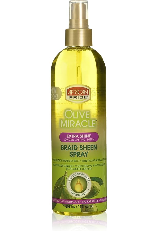 African Pride Braid Sheen Extra Spray, 12 Ounce : Hair Sprays : Beauty &  Personal Care - Amazon.com