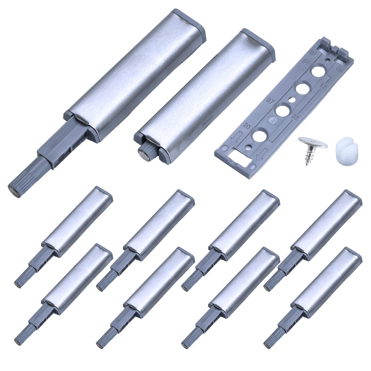 10 Pack Magnetic Door Catchs Stainless Steel Push to Open Latchs for Draw Kitchen Cupboard Cabinet Closet Door Push Release