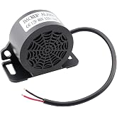 MIRKOO Backup Alarm 110dB 12V-80V DC Waterproof Industrial Heavy-Duty Backup Reverse Warning Alarm with Super Loud Beeper Tone for Truck Van Freight Car Lorry Heavy Vehicles(Equipped with Wire)
