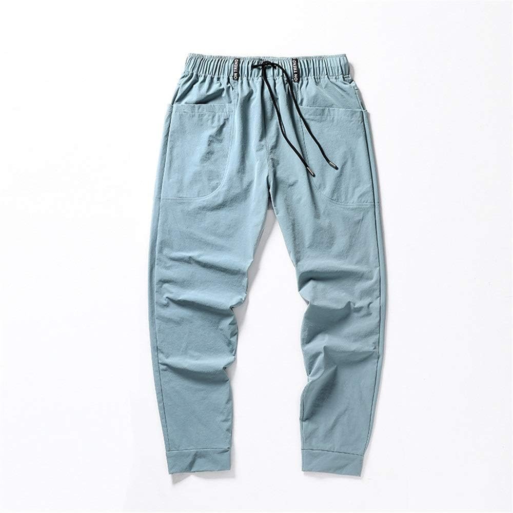 HJKH Lightweight Sweatpants Super Large Size Youth Men's Zipper Sweatpants Cotton Four Seasons Casual Pants Quick Dry Sports Outdoor Activities Loose Trousers (Color : Light brown, Size : 4XL)