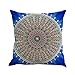 Jartinle Set of 4 Retro Floral Mandala Compass Medallion Bohemian Pillow Covers Boho Decor Hippie Throw Pillows Decorative for Sofa Couch 18 x 18