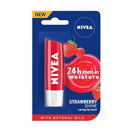 Nivea Lip Care, Fruity Shine Strawberry, 4.8g