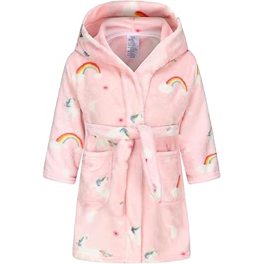 white christmas dresses Bathrobe Terry cloth-flower | Natural Fiber nightgown for girls