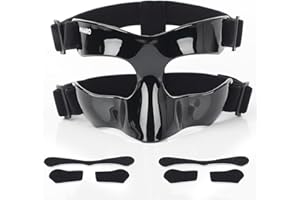 HIAARO BK01B Nose Guard for Broken Nose, Sports Face Shield Masks with Padding, Adjustable, Breathable, and Clear for Adults and Teenagers, Suitable for Basketball, Soccer, and Other Sports
