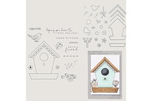 FUNLUCK Stamps and Dies for Card Making, 2024 Stamps Arts Supplies Metal Cutting Dies for DIY Scrapbooking Arts Crafts Stamping for,Easter, Mothers' Day (6948)