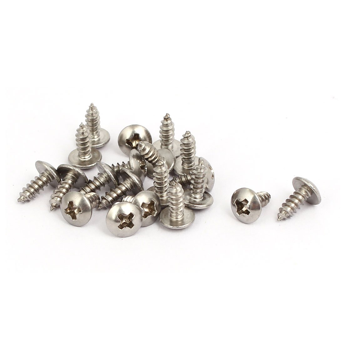 Sourcingmap M3x8mm Thread 316 Stainless Steel Truss Phillips Head Self Tapping Screw 20pcs