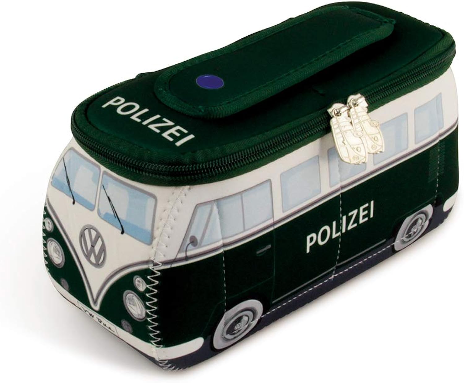 BRISA VW Collection - Volkswagen Samba Bus T1 Camper Van 3D Neoprene Universal Bag - Makeup, Travel, Cosmetic Bag (Neoprene/VW Bus T1 Design)