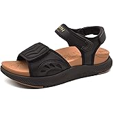 ONCAI Walking Sandals Women,Arch Support Hiking Sandals with Orthotic Outdoor Footbed for Plantar Fasciitis,Water Athletic Platform Sandalias Mujer with 3 Adjustable Strap (US Size 6-12)