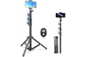 Selfie Stick & Tripod LINCO, Integrated, Heavy Duty, Lightweight, Bluetooth Remote for Apple & Android Devices, Separable Tripod Feet, Extends to 52", Black