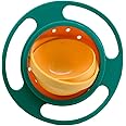 Song Qing Magic Gyro Bowl 360 Degree Rotate Spill-Proof Bowls with Lid Plastic Creative Dishes Practice Feeding Bowls