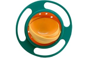 Song Qing Magic Gyro Bowl 360 Degree Rotate Spill-Proof Bowls with Lid Plastic Creative Dishes Practice Feeding Bowls