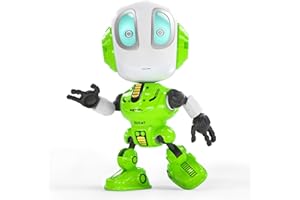 BROADREAM Stocking Stuffers, Robot Kids Toys, Mini Robot Talking Toys for Boys and Girls - Travel Toys Help Kids Talking for Christmas Stocking Stuffers, Interactive Voice Changer(Chartreuse)
