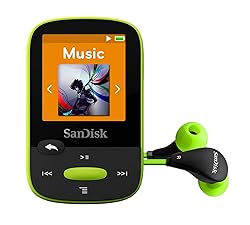 SanDisk 8GB Clip Sport MP3 Player, Lime - LCD