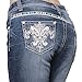 Sexy Couture Women's S145-PB Dark Wash Rhinestone Stitched Boot Cut Jeans
