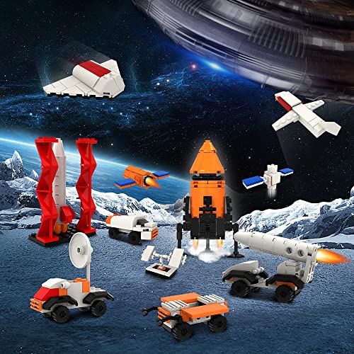 HOGOKIDS Space Exploration Building Kit 412 PCS 14 in 1 Space Shuttle Building Toys for Kids