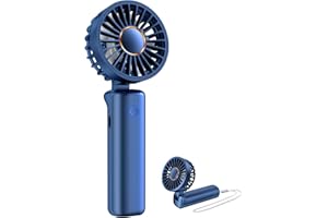 FrSara Portable Handheld Fan, Mini Desk Fan, Multi-Function Fan, 4000mAh Ultra-Long Battery Life, Ultra-Quiet, 3-Speed Adjustment(Blue)