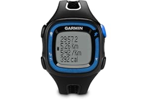 Garmin Forerunner 15 GPS without Heart Rate Monitor Running Watch, Large, Black/Blue