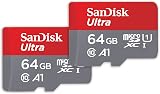 SanDisk Ultra microSDXC 64GB Twin Pack with SD Adapter UHS-I A1 140 MB/s
